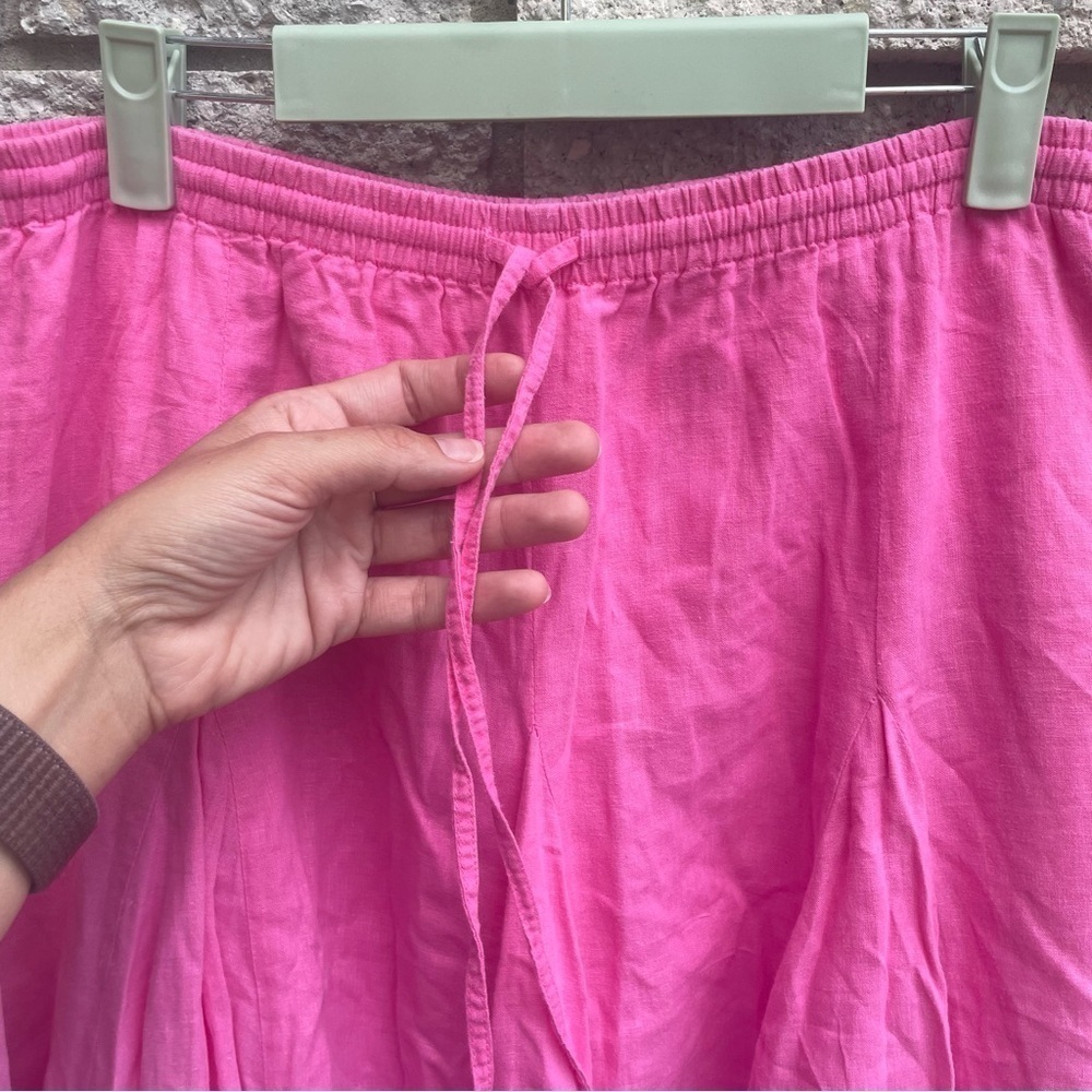 Banana Republic Linen Blend Pink and White Ombre Skirt Size Medium - Picture 3 of 8